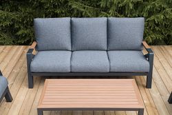 "Лотос" лаунж-зона 5-местная из алюминия, цвет темно-серый