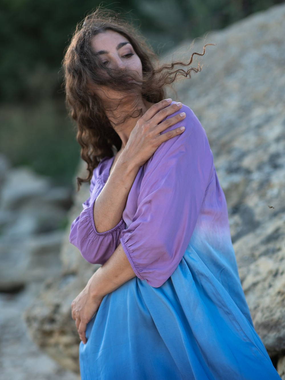 Платье ГРАДИЕНТ короткое (гортензия)