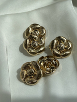 Пуговицы золотистые в форме цветка