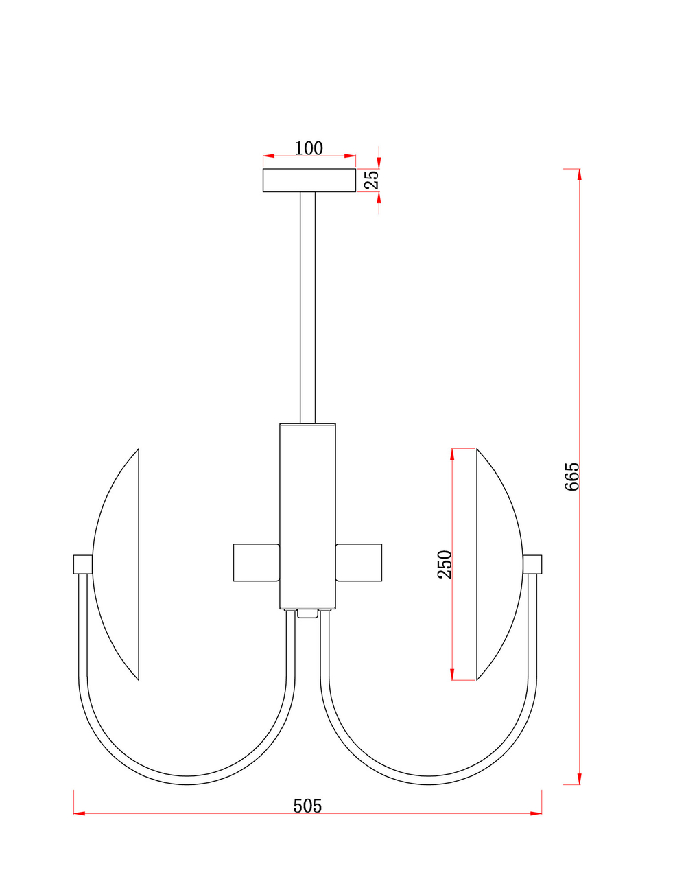Подвесной светильник Freya FR5320PL-04B