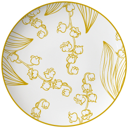 Закусочная/салатная тарелка 22см First Lady Нежность ландыша