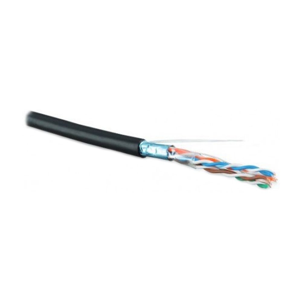 FUTP4-C5E-S24-OUT-LSZH-BK-500 F/UTP кат.5е, 4 пары, 0,51 LSZH нг(А)-HF кабель витая пара Hyperline