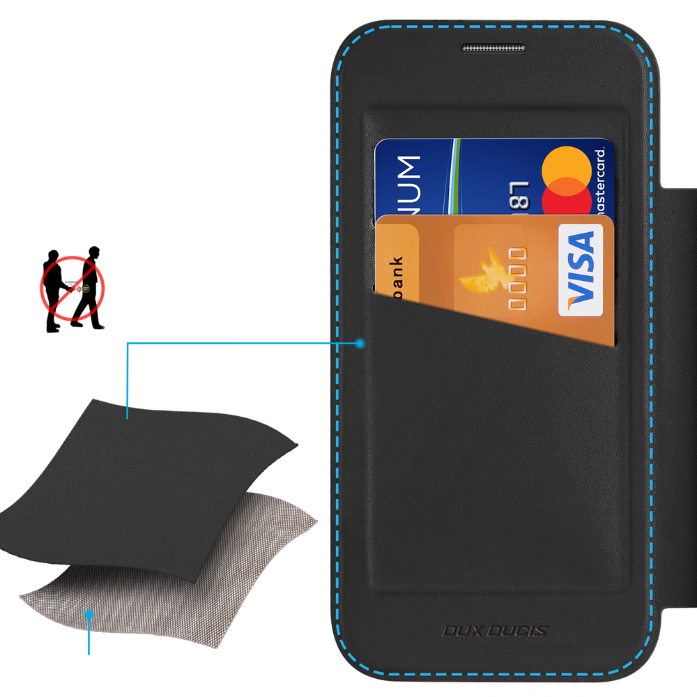 Чехол книжка с поддержкой MagSafe от Dux Ducis для iPhone 17 Pro Max, серия Skin X Pro Series Case (версия с магнитной откидной подставкой)