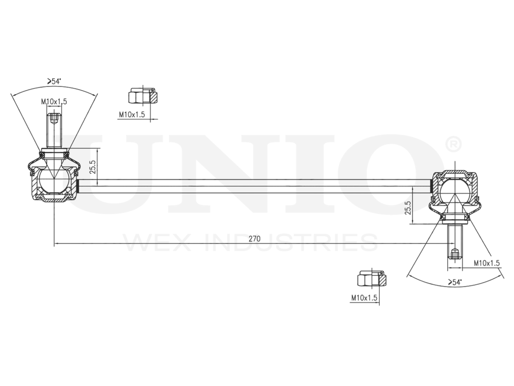 Стойка стабилизатора передняя UNIO SSP-50020