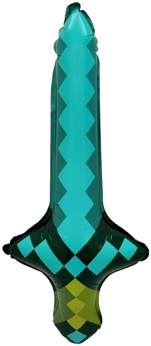 Шар (24''/61 см) Фигура, Пиксели, Меч (надув воздухом), 1 шт. в уп.