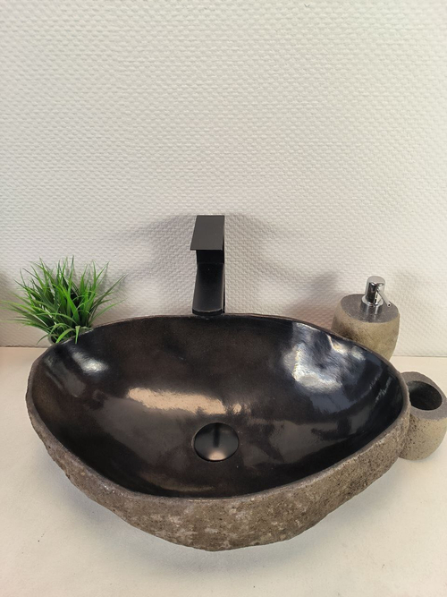 Раковина из речного камня RS-65623 51*32*15 0862