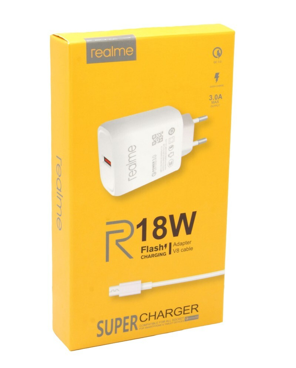 Сетевой адаптер питания REALME  1USB 18W + кабель Micro (белый)