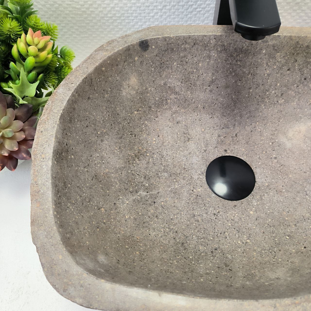 Раковина из речного камня RS-64131 (45*35*15) 0122
