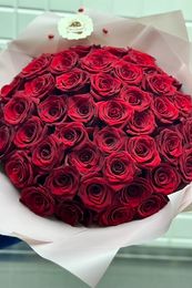 Монобукет из красных роз