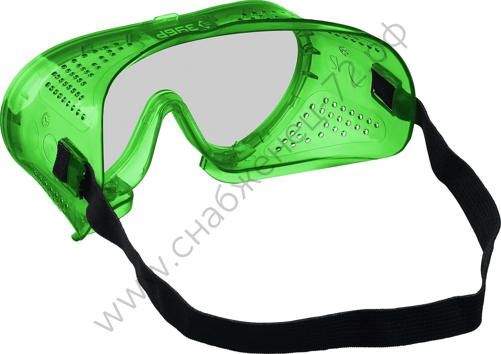 ЗУБР МАСТЕР 3 закрытого типа, с прямой вентиляцией, защитные очки (11027)