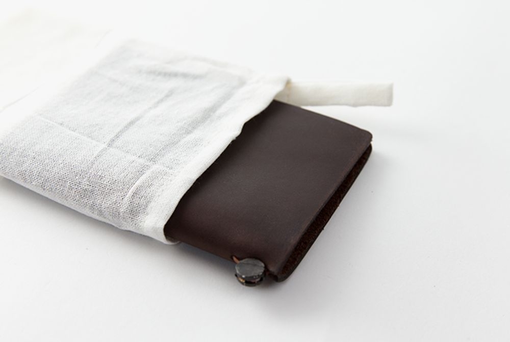 Кожаный блокнот Traveler's Company 98х134 мм на резинке (15027-006)