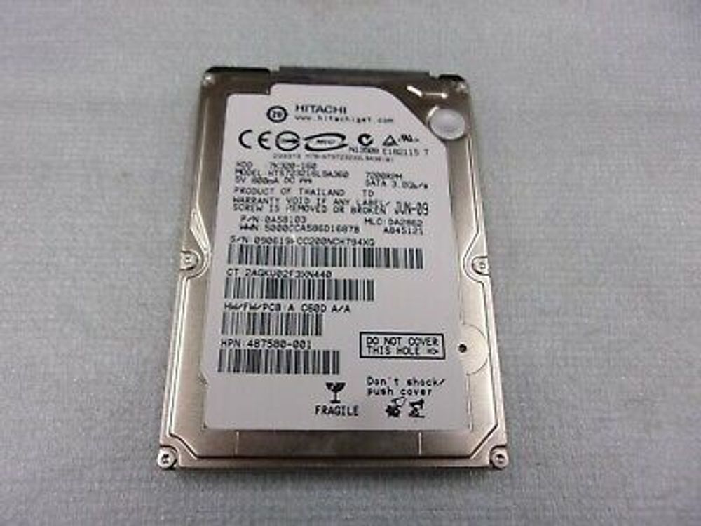 Жесткий диск Hitachi SATA 160GB 7.2K 2.5 HTS723216L9A360