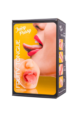 Мастурбатор реалистичный Juicy Pussy by TOYFA Fruity Tongue, рот и вагина, TPE, телесный,19 см