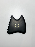 Массажер гуаша из гагата кошка