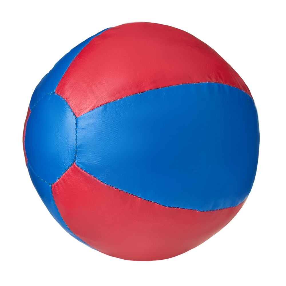 Медбол 3C146-K64, 4кг, иск.кожа, наполнитель резиновая крошка, диам. 21 см, маш сшивка, сине-красный