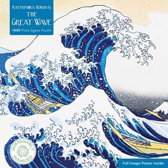 Adult Sustainable Jigsaw Puzzle Hokusai: The Great Wave