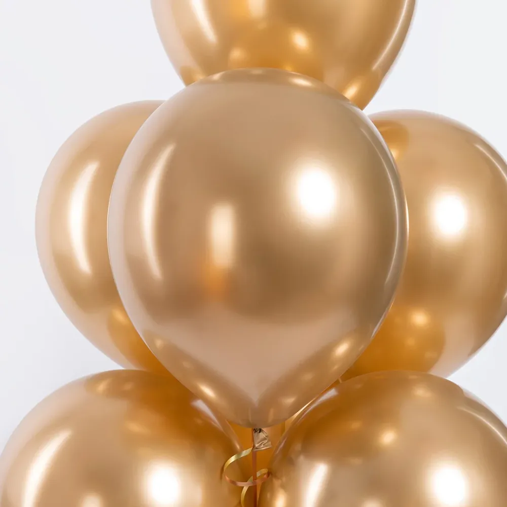 Шар (12''/30 см), Античное золото, хром, 50 шт.
