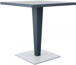 Стол пластиковый плетеный Siesta Contract Riva, антрацит