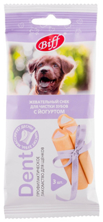 BIFF DENT Жевательный снек для щенков со вкусом йогурта, 40 г