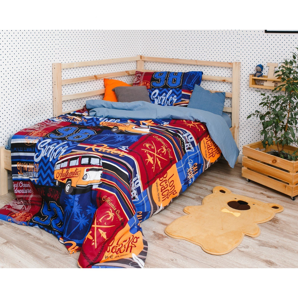 3649037 Ковёр детский «Мишка», 50 × 75 см, велюр, поролон