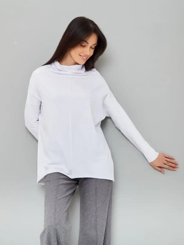 Лонгслив оверсайз белый