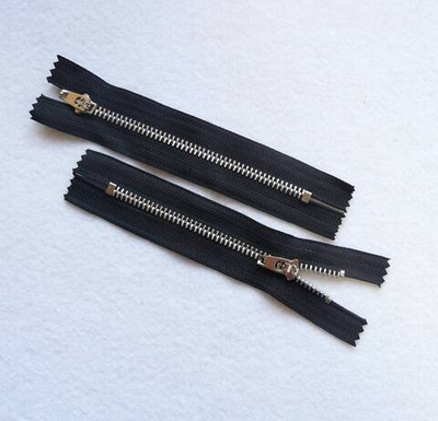 Молния (джинсовая, 12см), цвет- Черная