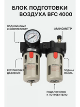Фильтр-влагоотделитель с регулятором давления BFC4000