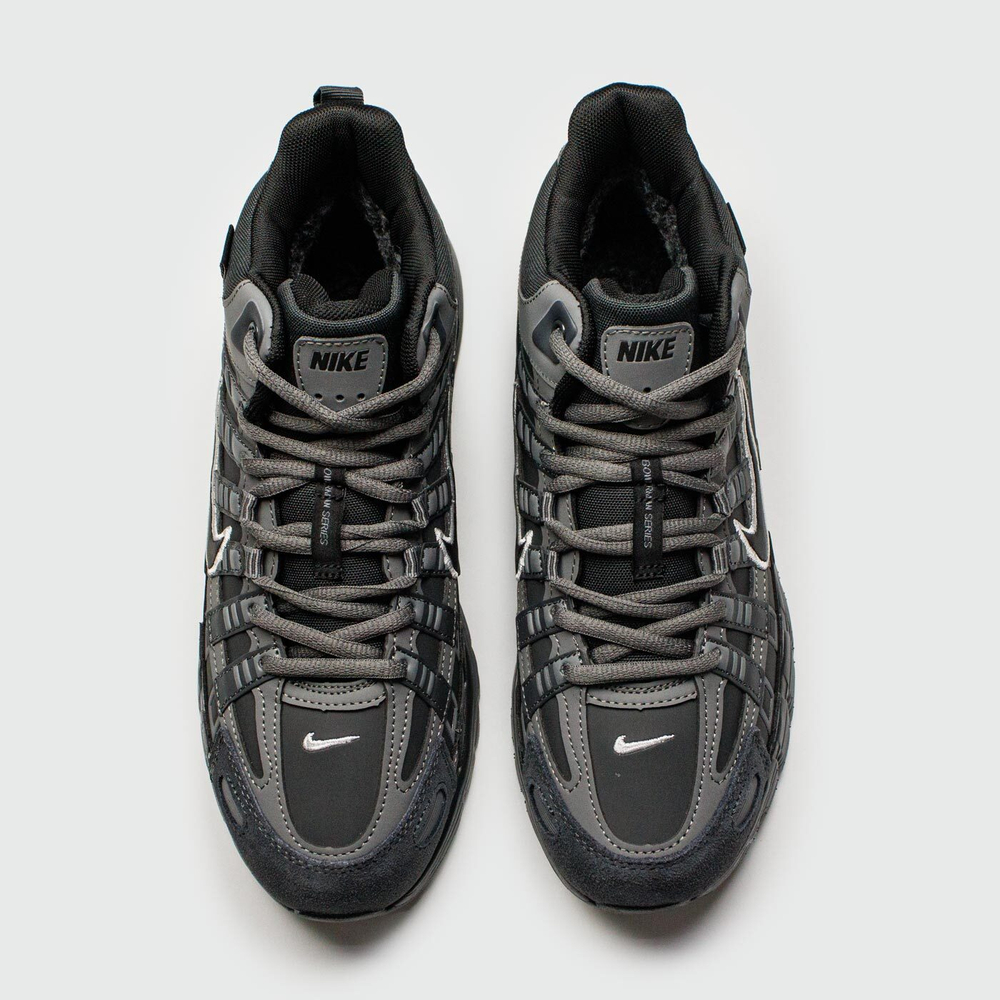Кроссовки Nike P6000 Black Grey with Fur