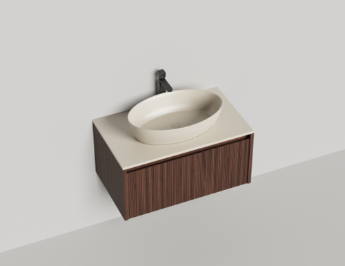 Подвесная тумба Domino 800, шпон, гладкий фасад