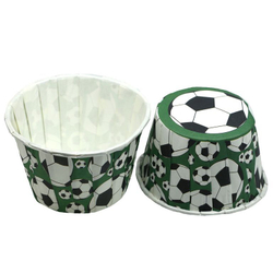 Формы бумажные с ламинацией «Маффин» 50х40 мм (Футбол) 100 шт