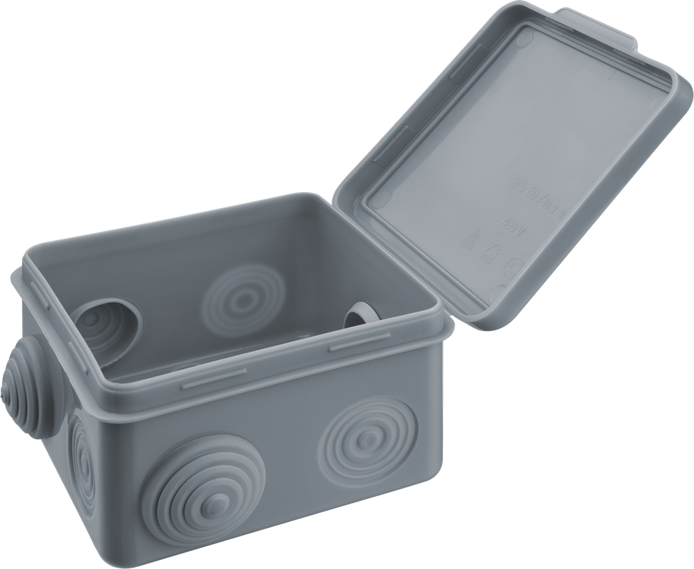 Коробка Navigator 93 247 NSS-DB-80-80-50-7-GR распаячная открытого монтажа