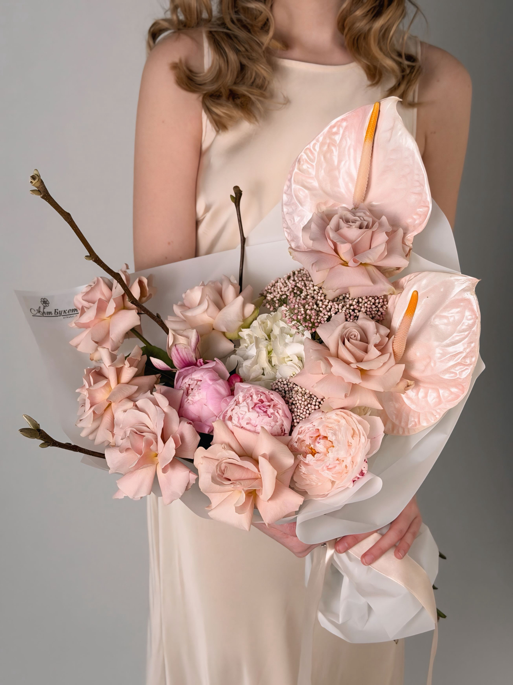 Букет "Персиковый сад"