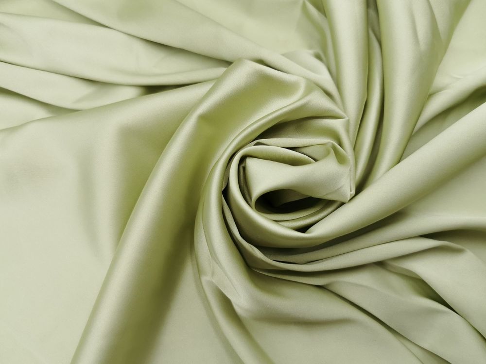 УЦЕНКА! Атлас-стрейч, эластичный, бельевой, фисташка 60 х 120 см(0.6м)