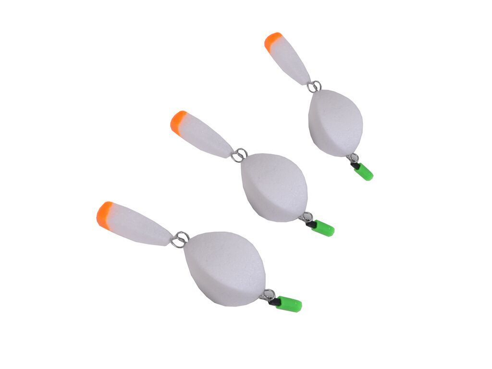 Поплавки зимние РОССИЯ Двойной MIX желтый 3 штуки