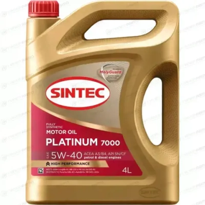 Sintec Platinum 7000 синт SAE 5W-40 A3/B4 4л (4шт)