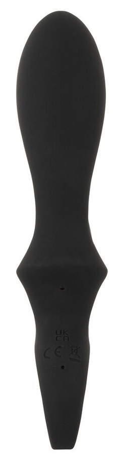 Черный вибратор-кролик с функцией расширения Inflatable Rabbit Vibrator - 18,3 см.