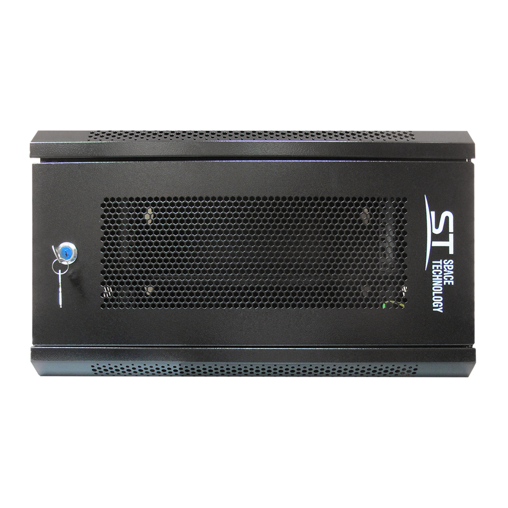 Шкаф телекоммуникационный настенный ST-NCP6U02 (ЧЕРНЫЙ)  С ПОЛКОЙ