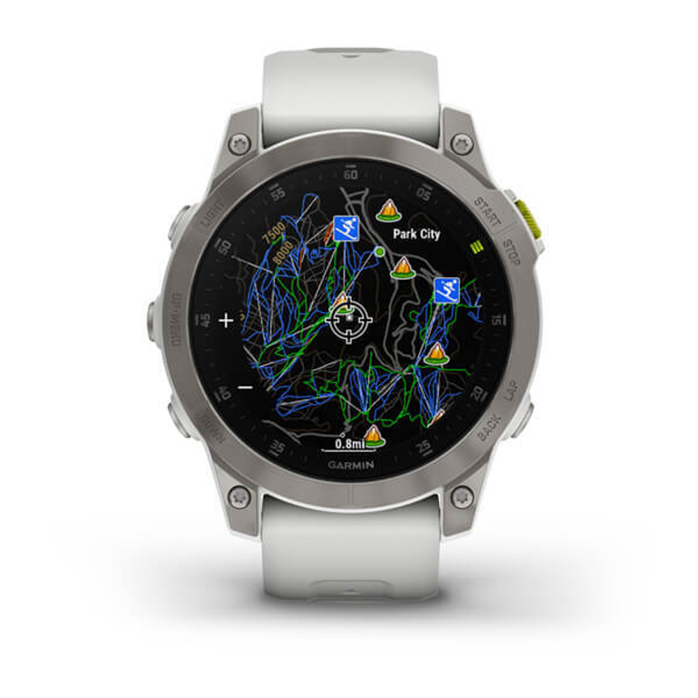 Смарт часы Garmin Epix (Gen 2) Sapphire титановый белый
