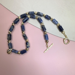 Чокер из натуральных камней (содалит) от Викторинэль