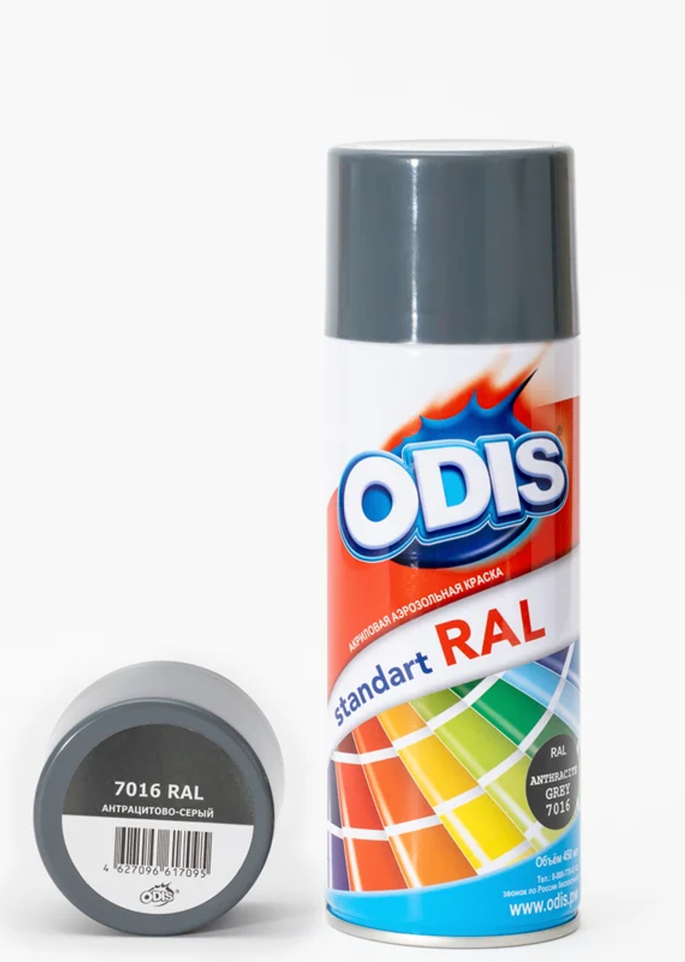 Краска-спрей ODIS антрацитово-серый №7016 450мл (12)