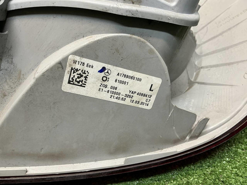 Фонарь левый Mercedes A W176 (2012-2015)