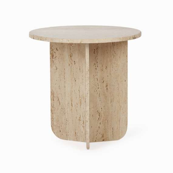 Кофейный стол Pia Ø41х41 см, известковый итальянский мрамор