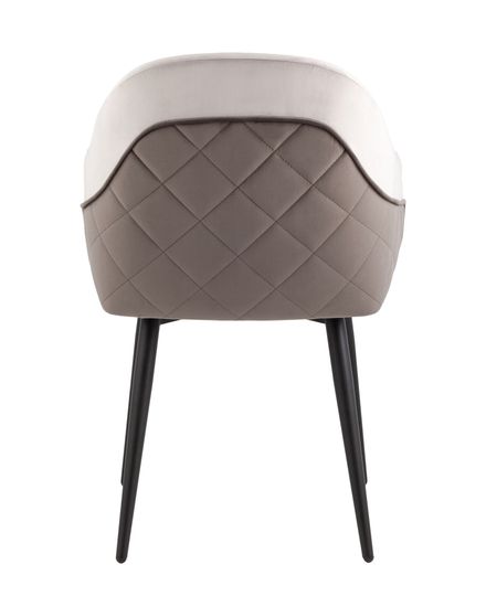 Стул Новел New велюр светло-серый с темно-серой спинкой