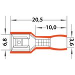 Клемма плоская полностью изолированная РППи-м 1.5-(6.3)/РпИмп 1,25-250 гнездо 6.6 мм 0.5-1.5 мм² REX