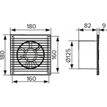 Вентилятор осевой AURAMAX  A5S, D-125мм (сетка)