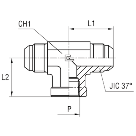 Штуцер PT JIC 1.1/16" NPT 3/4"