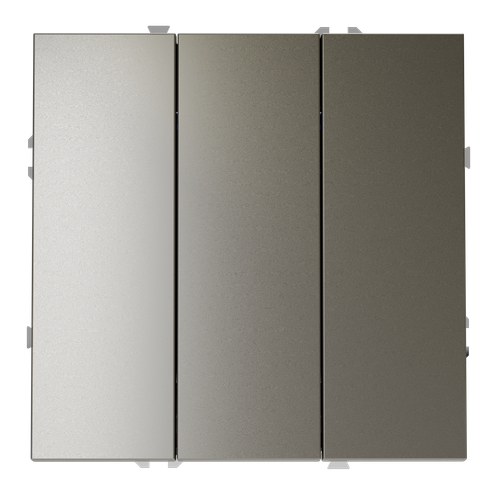 Выключатель встраиваемый VOLTUM S70 трехклавишный 10А, (шелк)