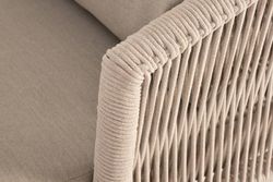 "Верона" лаунж-зона 5-местная плетеная из роупа (веревки), каркас алюминиевый белый, роуп бежевый