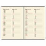 Ежедневник датированный 2025, А5, 151х213 мм, BRAUBERG "Note", под кожу, держатель для ручки, резинка-фиксатор, коричневый, 115929