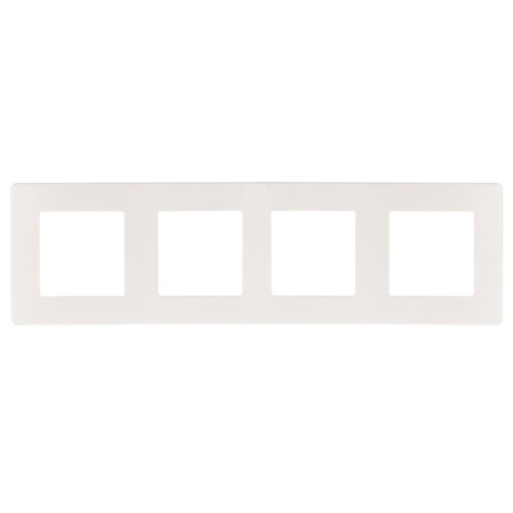 Рамка для розеток и выключателей ЭРА Серия 12 12-5104-01 на 4 поста, Сатин, белый